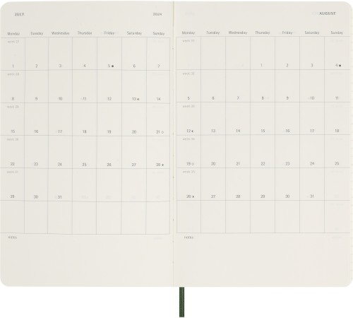 Еженедельник Moleskine CLASSIC SOFT WKNT Large 130х210мм датир.12мес 144стр. мягкая обложка зеленый