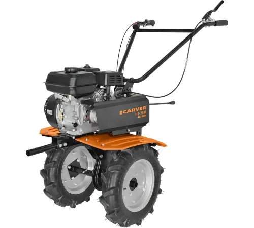 Мотоблок CARVER МТ-7100 [01.006.00039] { 7,0 л.с, усилен. рама, передачи 3/1, рег.руль, фрезы, колеса 4*10 }