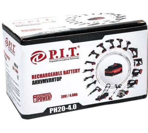 Батарея аккумуляторная P.I.T. PH20-4.0 20В 4Ач Li-Ion Батарея аккумуляторная P.I.T. PH20-4.0 20В 4Ач Li-Ion