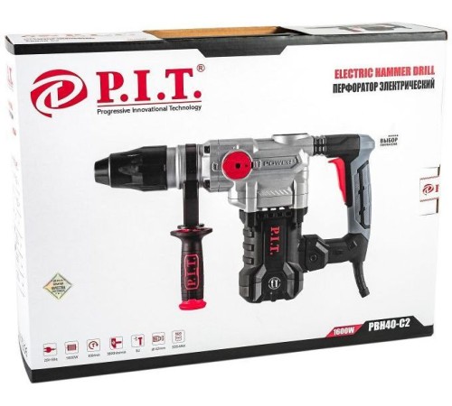 Перфоратор P.I.T. PBH40-C2 патрон:SDS-max уд.:9Дж 1600Вт (кейс в комплекте)