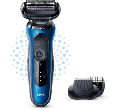 Электробритва Braun Series 6 61-B1500s,  синий и черный