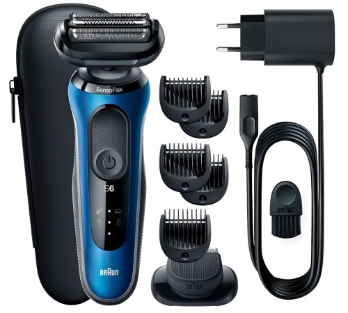 Электробритва Braun Series 6 61-B1500s,  синий и черный