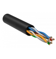 Кабель информационный ITK LC3-C5E04-129 кат.5е U/UTP не экранированный 4X2X24AWG LSZH внешний 305м черный