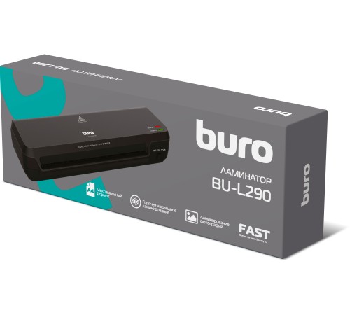 Ламинатор Buro BU-L290 черный A4 (70-125мкм) 30см/мин (2вал.) хол.лам. лам.фото Ламинатор Buro BU-L290 черный A4 (70-125мкм) 30см/мин (2вал.) хол.лам. лам.фото
