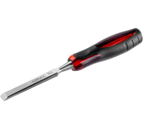 Стамеска MIRAX 1810-12 с двухкомпонентной прозрачной рукояткой, 12мм