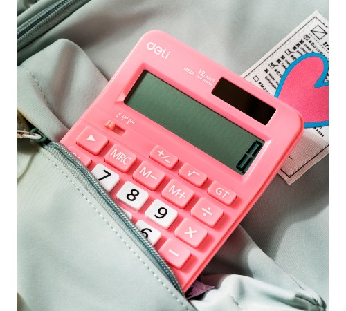 Калькулятор настольный Deli EM210FPINK розовый 12-разр. Калькулятор настольный Deli EM210FPINK розовый 12-разр.