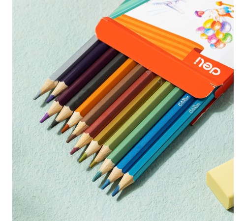 Карандаши цв. Deli EC127-12 ColoRun шестигран. дерево 12цв. коробка/европод. (12шт) Карандаши цв. Deli EC127-12 ColoRun шестигран. дерево 12цв. коробка/европод. (12шт)