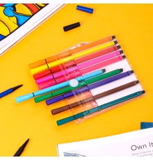 Фломастеры Deli EC157-18 18цв. пакет с европодвесом