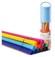 Фломастеры Deli EC156-12 12цв. пластиковая туба
