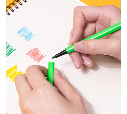 Фломастеры Deli EC156-12 12цв. пластиковая туба