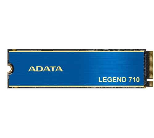 Твердотельный накопитель/ ADATA SSD LEGEND 710, 2048GB, M.2(22x80mm), NVMe 1.4, PCIe 3.0 x4, 3D NAND, R/W 2400/1800MB/s, IOPs 200 000/150 000, TBW 520, DWPD 0.23, with Heat Sink (3 года)