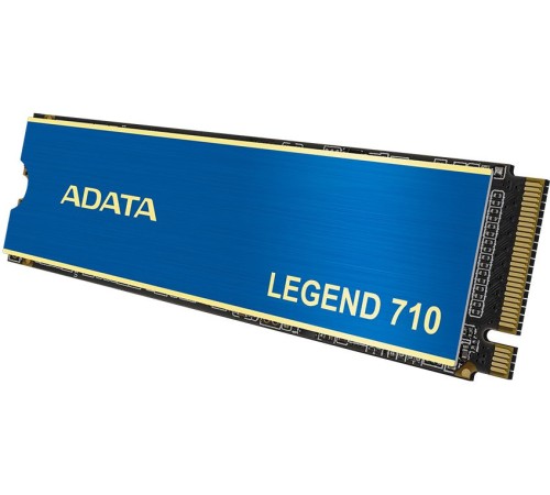 Твердотельный накопитель/ ADATA SSD LEGEND 710, 2048GB, M.2(22x80mm), NVMe 1.4, PCIe 3.0 x4, 3D NAND, R/W 2400/1800MB/s, IOPs 200 000/150 000, TBW 520, DWPD 0.23, with Heat Sink (3 года)