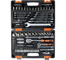 Набор инструментов Вихрь АВТО, 1/2" , 1/4" , CrV 82 предмета (жесткий кейс)