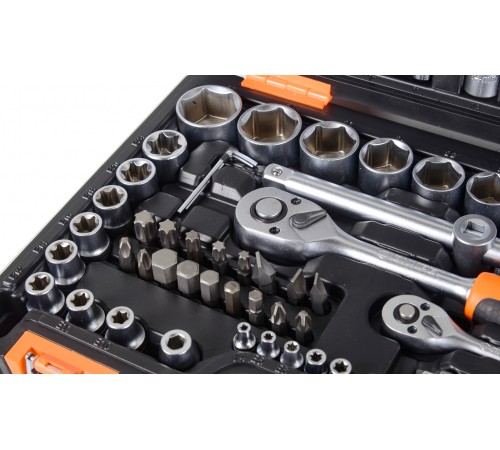Набор инструментов Вихрь 1/2", 1/4", CrV 108 предметов (жесткий кейс) Набор инструментов Вихрь 1/2", 1/4", CrV 108 предметов (жесткий кейс)