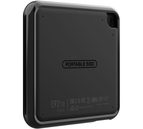 Твердотельный диск 512GB Silicon Power PC60, External, USB 3.2 Type-C [R/W - 540/500 MB/s] черный