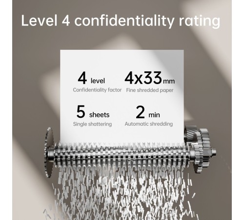 Шредер Deli ET014 черный с автоподачей (секр.P-4) фрагменты 5лист. 10лтр. пл.карты