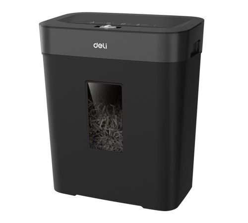 Шредер Deli ET023 черный с автоподачей (секр.P-4) фрагменты 8лист. 15лтр.