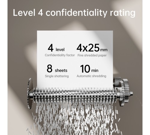 Шредер Deli ET023 черный с автоподачей (секр.P-4) фрагменты 8лист. 15лтр.