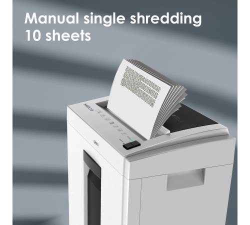 Шредер Deli ET051 белый с автоподачей (секр.P-4) фрагменты 10лист. 16лтр.