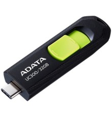 Флеш Диск A-Data 32Gb Type-C UC300 ACHO-UC300-32G-RBK/GN USB3.2 черный/зеленый