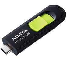 Флеш Диск A-Data 64Gb Type-C UC300 ACHO-UC300-64G-RBK/GN USB3.2 черный/зеленый