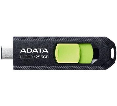 Флеш Диск A-Data 256Gb Type-C UC300 ACHO-UC300-256G-RBK/GN USB3.2 черный/зеленый