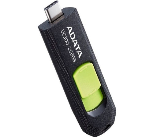 Флеш Диск A-Data 256Gb Type-C UC300 ACHO-UC300-256G-RBK/GN USB3.2 черный/зеленый