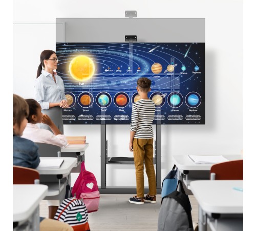 ONKRON TS1991-B черный, стойка для телевизора с кронштейном 50"-100", мобильная