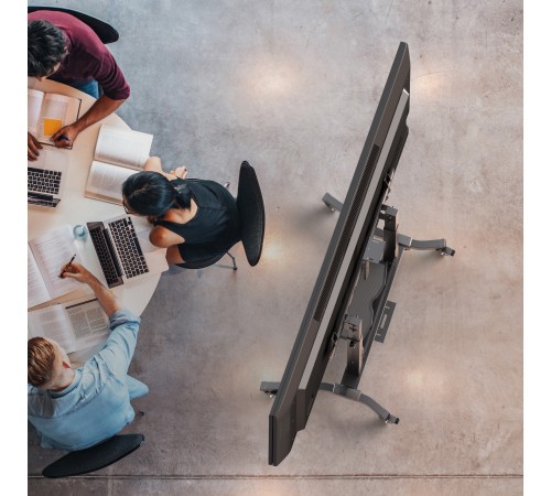 ONKRON TS1991-B черный, стойка для телевизора с кронштейном 50"-100", мобильная