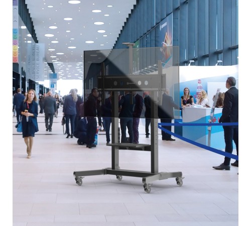 ONKRON TS1991-B черный, стойка для телевизора с кронштейном 50"-100", мобильная