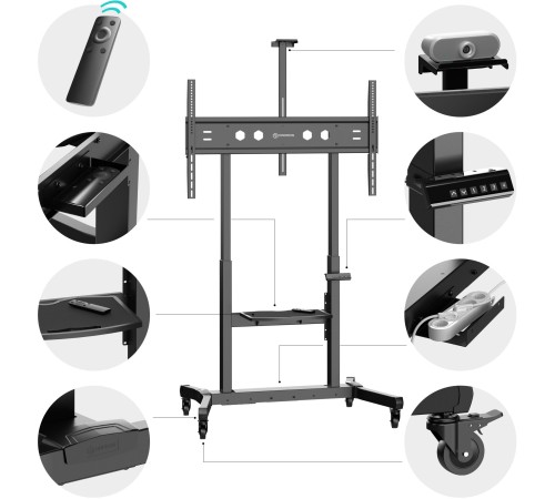 Стойка для телевизора Onkron TS1991 eLift черный 50"-100" макс.120кг напольный наклон Стойка для телевизора Onkron TS1991 eLift черный 50"-100" макс.120кг напольный наклон
