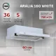 Вытяжка встраиваемая MBS Aralia 160 white белый управление: кнопочное (1 мотор)