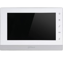 DAHUA DHI-VTH1550CH-S2 Монитор видеодомофона IP 7 дюймовый,  белый, ёмкостной сенсорный экран, поддержка карты памяти Micro SD до 32Гб, питание DC 12В