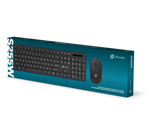 Клавиатура + мышь Оклик S255W клав:черный мышь:черный USB беспроводная Multimedia (1909361) Клавиатура + мышь Оклик S255W клав:черный мышь:черный USB беспроводная Multimedia (1909361)