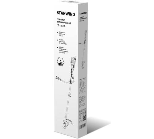 Триммер электрический Starwind ET-1400B 1400Вт разбор.штан. реж.эл.:леска/нож упак.:1шт.