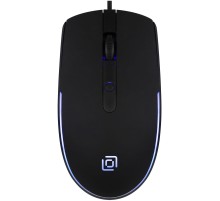 Мышь Оклик 100M черный оптическая (1600dpi) USB для ноутбука (4but)