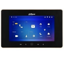 Видеодомофон Dahua DHI-VTH5221D-S2 IP 7 дюймовый, возможность просмотра IP камер, черный