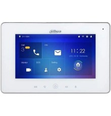 DAHUA DHI-VTH5221DW-S2 Монитор видеодомофона IP 7 дюймовый, возможность просмотра IP камер, белый, ёмкостный сенсорный экран, поддержка карты памяти до 32Гб, питание DC 12В/PoE