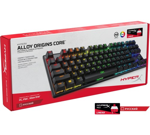Клавиатура HyperX Alloy Origins Core механическая черный USB for gamer LED (4P5P3AA#ABA)
