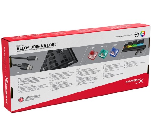 Клавиатура HyperX Alloy Origins Core механическая черный USB for gamer LED (4P5P3AA#ABA)