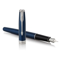 Ручка перьев. Parker Sonnet Core F539 (1945364) LaqBlue CT M сталь нержавеющая подар.кор.