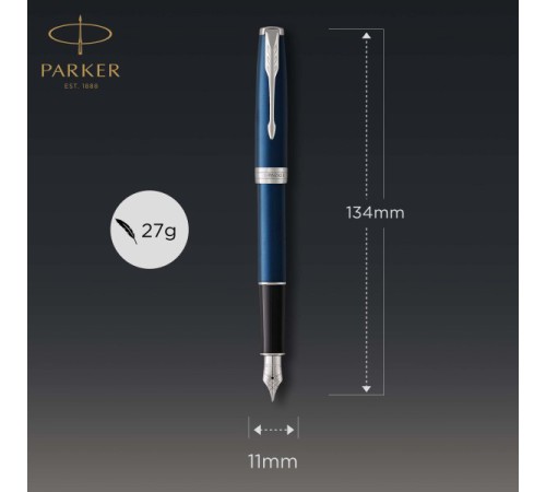 Ручка перьев. Parker Sonnet Core F539 (1945364) LaqBlue CT M сталь нержавеющая подар.кор. Ручка перьев. Parker Sonnet Core F539 (1945364) LaqBlue CT M сталь нержавеющая подар.кор.