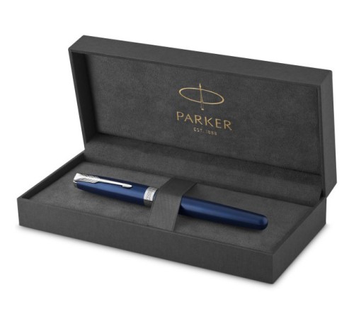 Ручка перьев. Parker Sonnet Core F539 (1945364) LaqBlue CT M сталь нержавеющая подар.кор. Ручка перьев. Parker Sonnet Core F539 (1945364) LaqBlue CT M сталь нержавеющая подар.кор.