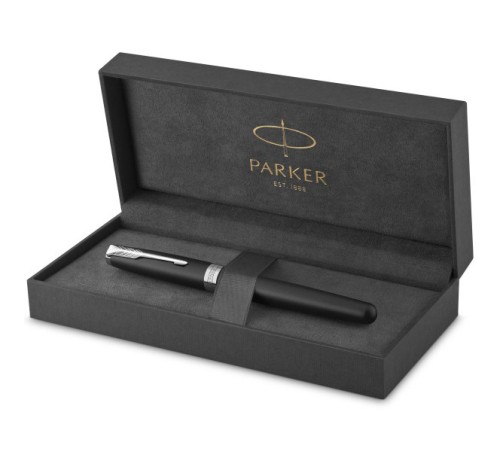 Ручка перьев. Parker Sonnet Core F529 (CW1931521) Matte Black CT F сталь нержавеющая подар.кор. Ручка перьев. Parker Sonnet Core F529 (CW1931521) Matte Black CT F сталь нержавеющая подар.кор.