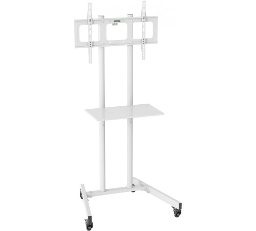 Стойка для телевизора Cactus CS-ST04, 37-70", напольный, мобильный,  белый  [cs-st04wt]