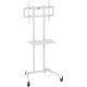 Стойка для телевизора Cactus CS-ST04, 37-70", напольный, мобильный,  белый  [cs-st04wt]