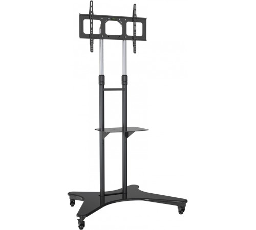 Стойка для телевизора Cactus CS-ST31, 37-75", напольный, мобильный,  черный  [cs-st31bk]
