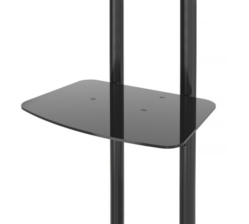 Стойка для телевизора Cactus CS-ST31, 37-75", напольный, мобильный,  черный  [cs-st31bk]