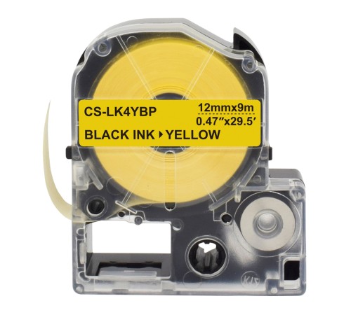 Картридж ленточный Cactus CS-LK4YBP черный для Epson LW300/LW400/LW700/LW600P/LW1000P
