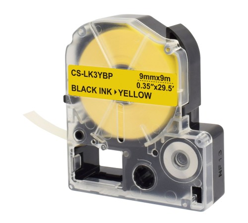 Картридж ленточный Cactus CS-LK3YBP черный для Epson LW300/LW400/LW700/LW600P/LW1000P